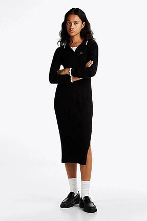لباس مشکی زنانه بافتنی Tommy Hilfiger - کد 885088289