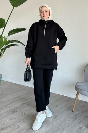 ست گرمکن حجاب مشکی زنانه رگولار InStyle - کد 885148416