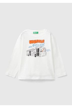 تیشرت سفید بچه گانه رگولار United Colors of Benetton - کد 863339929