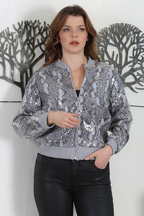 کت طوسی زنانه رگولار Chiccy - کد 885163528