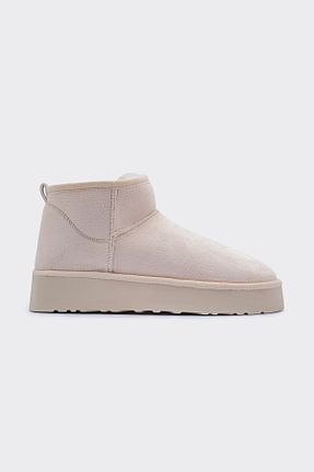 بوت / نیم بوت بژ زنانه چرم مصنوعی SHOEMARK - کد 885161546
