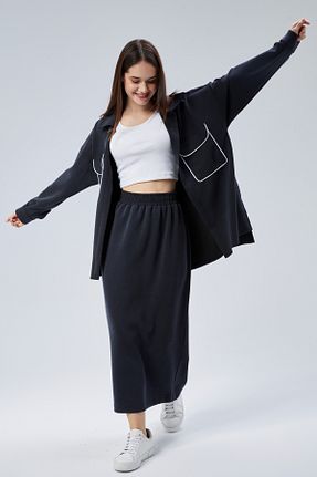ست بالاتنه و پائین تنه مشکی زنانه بافت KARÇA VOGUE - کد 885154531