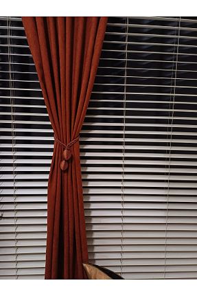 پرده زمینه نارنجی مخمل venedik home - کد 865987402