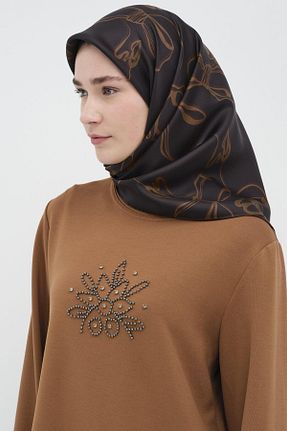 روسری سرمه ای 90 x 90 Tuğba - کد 885175888