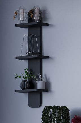 قفسه دیواری طوسی 29 cm HMC DECOR - کد 885188665