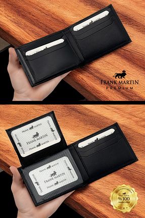 کیف پول مشکی مردانه سایز متوسط Frank Martin - کد 882361243