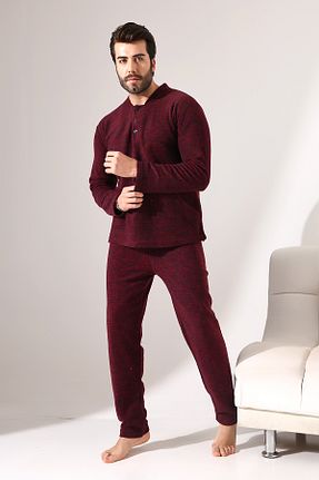 ست لباس راحتی زرشکی مردانه طرح دار VG BOND MODA - کد 884226887