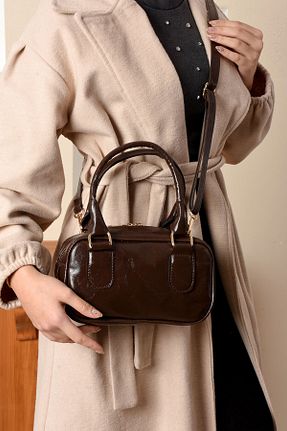 کیف دوشی قهوه ای زنانه چرم مصنوعی İAMBTŞY - کد 885218437