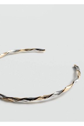 گردنبند جواهر طلائی زنانه برنجی MANGO - کد 838922309