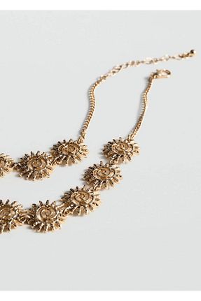 گردنبند جواهر طلائی زنانه آهن MANGO Teen - کد 833329727