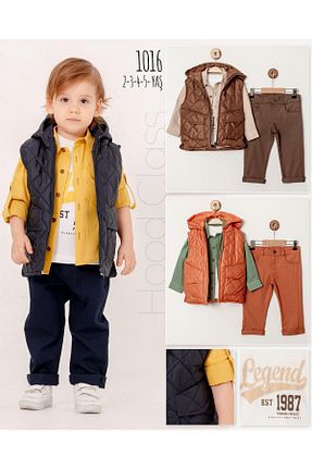 ست بالاتنه و پائین تنه سرمه ای بچه گانه بافتنی Babyhood - کد 885236994