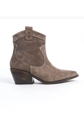 بوت / نیم بوت قهوه ای زنانه چرم خالص öz se shoes - کد 885275495