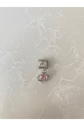 دستبند استیل (فولاد) صورتی زنانه استیل (فولاد) kubotique - کد 885277761