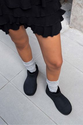 بوت / نیم بوت مشکی زنانه جیر NİŞANTAŞI SHOES - کد 87278832