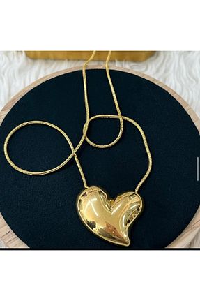 گردنبند استیل ( فولاد ) طلائی زنانه استیل (فولاد) Store - کد 885312408