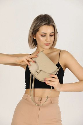 کیف دوشی قهوه ای زنانه چرم مصنوعی Dias avm - کد 885327571