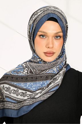 شال سرمه ای زنانه پنبه ای hijabchi - کد 885335027