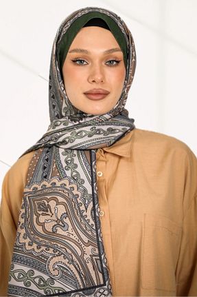 شال سبز زنانه پنبه ای hijabchi - کد 885335021