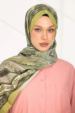 شال سبز زنانه پنبه ای hijabchi - کد 885335054
