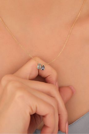 گردنبند نقره طلائی زنانه 925 عیار Nox Jewelry - کد 885236735