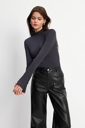 بلوز طوسی زنانه ساده Bipantolon - کد 785800443