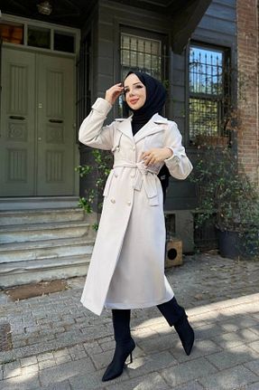 پالتو پشمی حجاب زنانه رگولار Nevayla Moda - کد 871376539
