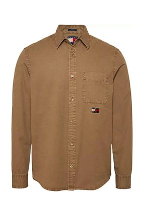 پیراهن قهوه ای مردانه رگولار Tommy Hilfiger - کد 885404523
