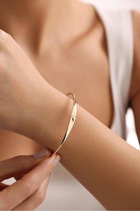 دستبند طلا زرد زنانه 14 عیار Bayar Gold - کد 885408916