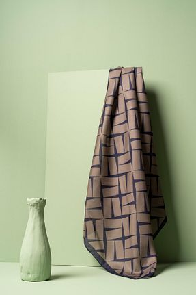 روسری خاکی پلی استر JAWEL - کد 834833527
