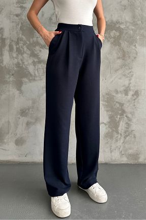 شلوار سرمه ای زنانه بافتنی macharel jeans - کد 885407477