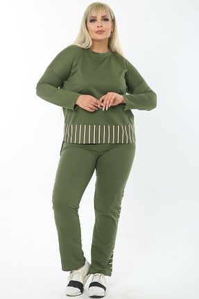 ست گرمکن سایز بزرگ خاکی زنانه پنبه پلی استر 1fazlası - کد 345073837