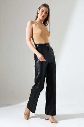 شلوار حجاب مشکی زنانه چرم مصنوعی winmoda - کد 885455098