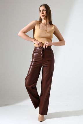 شلوار حجاب سرمه ای زنانه چرم مصنوعی winmoda - کد 885454981