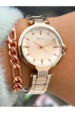 ساعت مچی متالیک زنانه 36-40 میلی متر Ferrucci - کد 885458572
