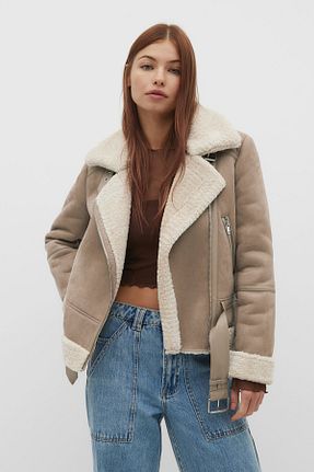 کت قهوه ای زنانه رگولار Stradivarius - کد 743563460