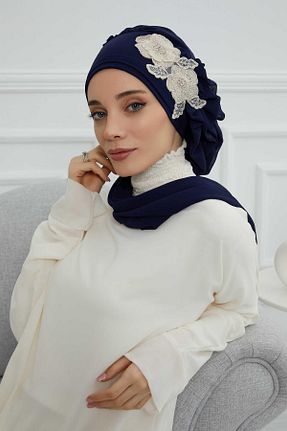 شال سرمه ای زنانه شیفون Aisha