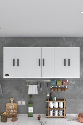 کابینت های آماده آشپزخانه سفید Suntalam Kenzlife - کد 43866074