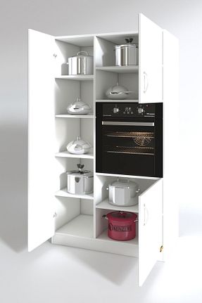 کابینت های آماده آشپزخانه سفید Suntalam Kenzlife - کد 33758345