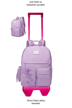 کیف مدرسه بنفش بچه گانه پارچه ای Bagify - کد 885510884