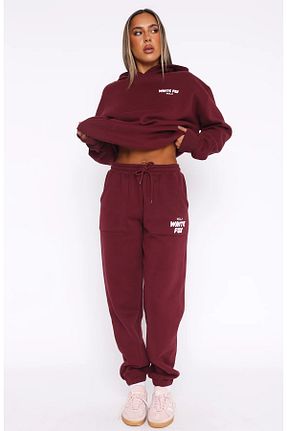 شلوار کرمگن زرشکی زنانه اورسایز The Champ Clothing - کد 885509500