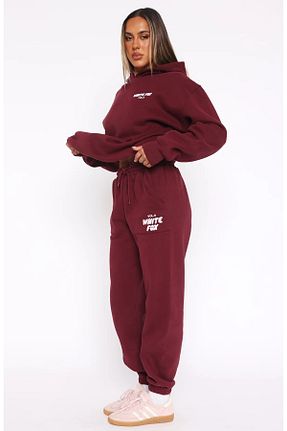 شلوار کرمگن زرشکی زنانه اورسایز The Champ Clothing - کد 885509500