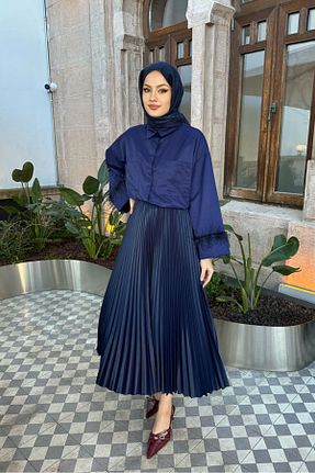 دامن حجاب سرمه ای زنانه رگولار Oven - کد 868516869