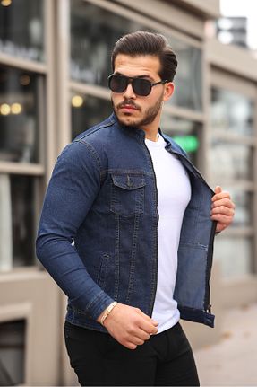 کاپشن سرمه ای مردانه اسلیم فیت Serseri Jeans - کد 885517327