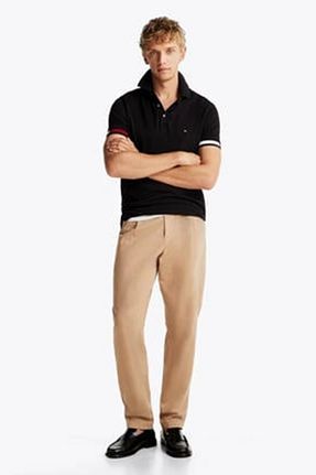 پولوشرت مشکی مردانه پنبه ای Tommy Hilfiger - کد 882153346