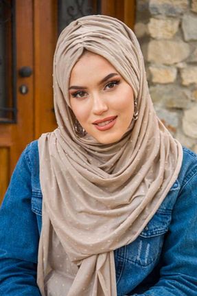 کلاه شنای حجاب بژ زنانه Aişe Tesettür - کد 808020508