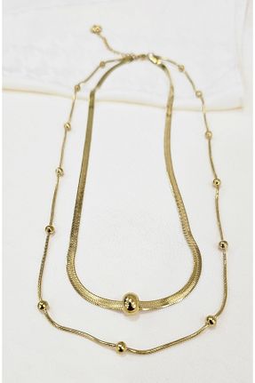 گردنبند استیل ( فولاد ) طلائی زنانه استیل (فولاد) Betymery Aksesuar - کد 885545871