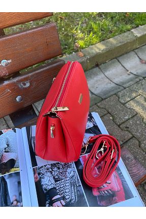 کیف کمری قرمز زنانه چرم خالص beralde - کد 885552104
