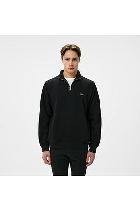 سوئیشرت مشکی مردانه ساده Lacoste - کد 49589390