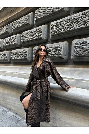 ترنچکت قهوه ای زنانه پنبه ای şuranur - کد 855718486