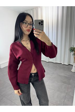 بلوز زرشکی زنانه ساده anonim - کد 885636196